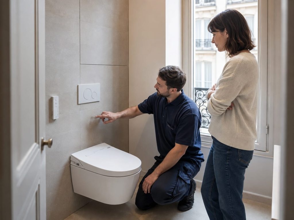 Installer un WC lavant en appartement : droits, contraintes et faisabilité