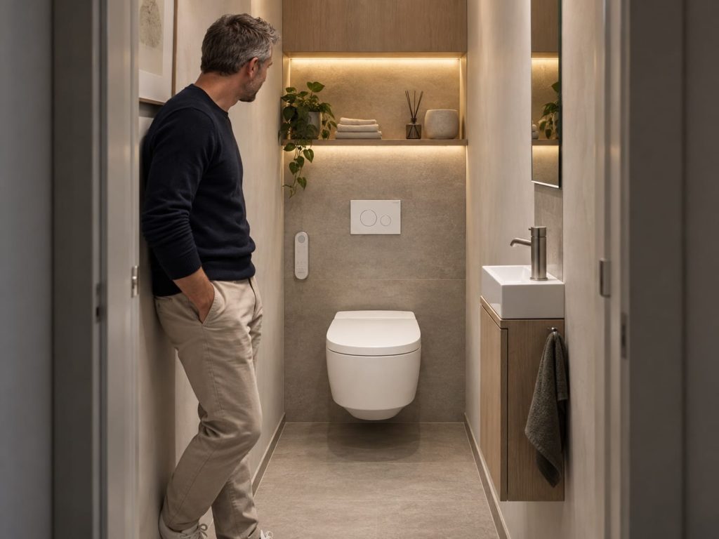 WC lavant en toilettes étroites : trouver la bonne configuration
